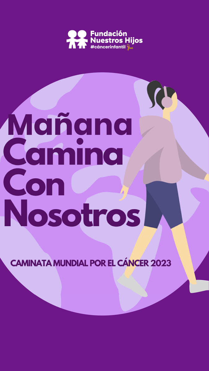Nuestros_Hijos's tweet photo. ¿Ya te inscribiste para ser parte de #WalkForCancer?🎗️
Súmate mañana domingo 8 de enero, estés donde estés 📍 de 12:00 a 13:00 horas ⏰ y caminemos junt@s🚶 en apoyo a l@s pacientes oncológicos de todo el mundo 🌎
Para inscripciones y + información 👉 https://t.co/cPVl80xtjc https://t.co/v7Nk5J2pkr