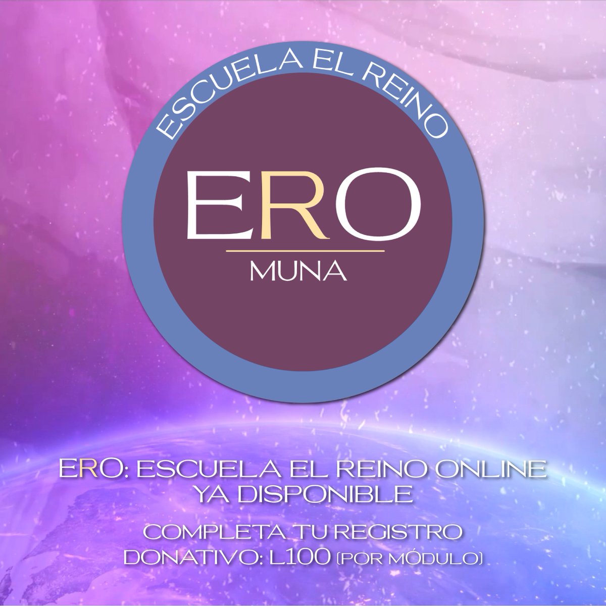 muna_hn's tweet photo. Completa tu registro para ERO aquí: https://t.co/v0dVk0cm1Z
ERO es la Escuela del Reino Online, ahora en formato virtual. Está bajo la coordinación de la Dra. Emma de Sosa - directora de MUNA Internacional. https://t.co/UsplFSRgwu