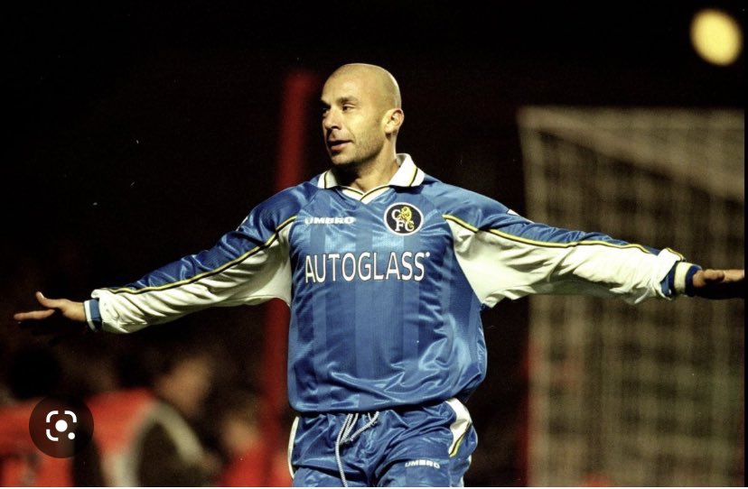 NoelBlaha's tweet photo. Had a chance to see Italian legend Gianluca Vialli play for Chelsea against Southampton at The Dell, first Premier League match ofโ96. Was Ruud Gullitโs debut as CFC manager. #RIPVialli https://t.co/HEDtUlAUnG