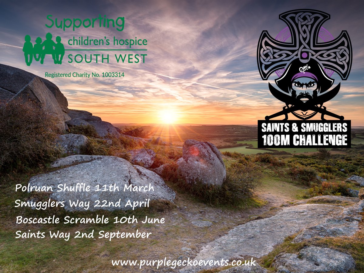 PurpleGeckoEven's tweet image. The Saints &amp;amp; Smugglers 100 Mile Challenge is back in 2023 in support of the amazing @CHSW 
4 unique stages culminating in the legendary Saints &amp;amp; Smugglers 100 Mile Challenge resultsbase.net/event/6442
#purplegeckoevents #chsw #trailrunning #100milechallenge #saintsandsmugglers