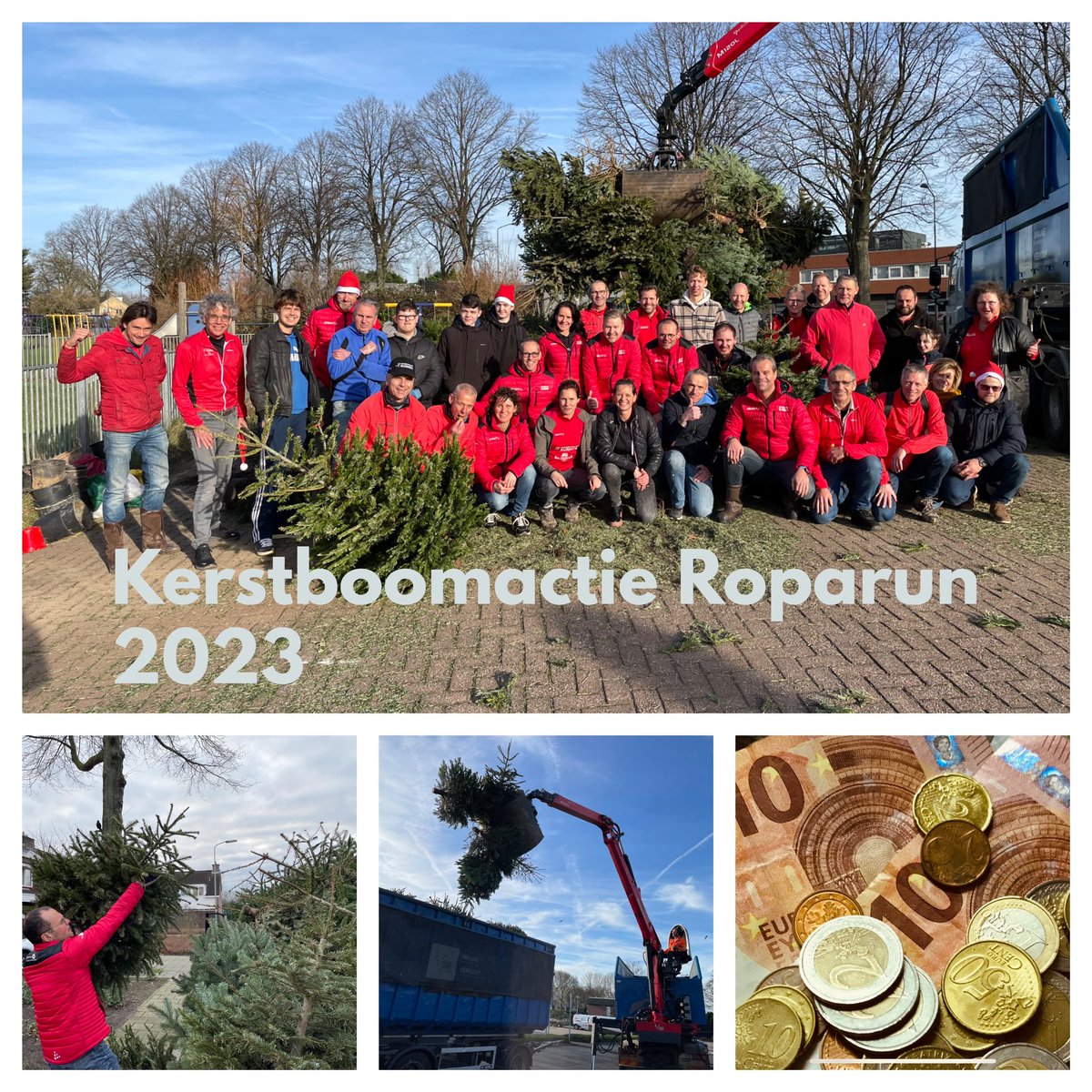 <a href="/BWRunners/">BommelerwaardRunners</a> Vandaag fantastische Kerstboomactie voor #Roparun! 1.300 bomen opgehaald, opbrengst 7.800,- voor het goede doel! Dank aan alle deelnemers, vrijwilligers en sponsors!! #team76 #brandwijk
