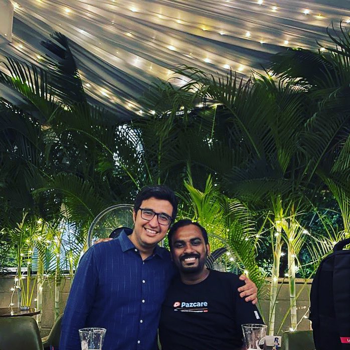 From studying engineering together to selling @getpazcare together. Lucky to be building Pazcare alongside @akshay101193 😀. #FP2023 #gratitude