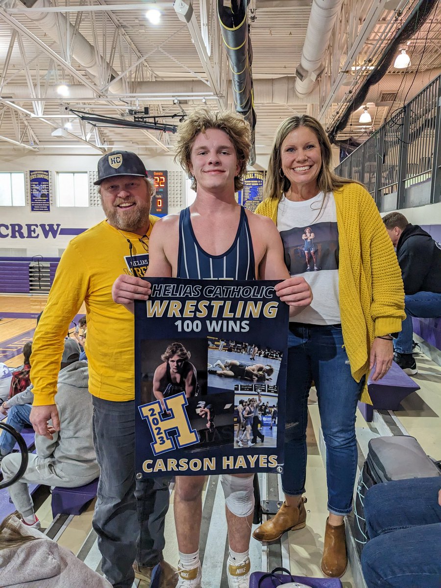 WrestlingHelias's tweet photo. During the CBC All-Catholic National Duals, Carson Hayes earned his 100th career WIN!! https://t.co/C1XOzM60sj