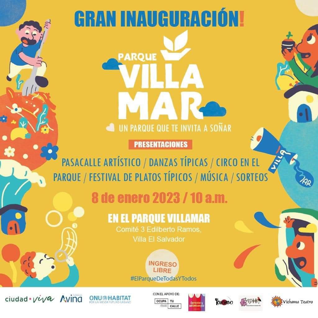 josechong's tweet photo. Para empezar el año comparto invitación de la inauguración de #espaciopúblico y #microbosque en #Lima que apoyamos desde #ProgramaEspacioPúblico @onuhabitat en colaboración de aliados @FundacionAVINA @OcupaTuCalle #ciudadviva y la comunidad.
@ONUHabitatAndin https://t.co/hgjLp30CaT