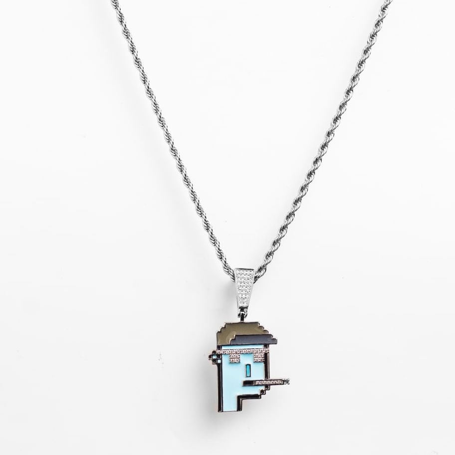 #cryptopunks  3d Pendant with silver chain 
customization is also available 

website: nftizeapparel.com

#NFTshill #OpenSeaMarket #Caturday #Wrexham_AFC  #Soto #SaturdayVibes #Mendy #NationalBobbleheadDay #87000IRS #Vini #CalebLove #Vierling #THEYCANTBEATUS #JaredVerse