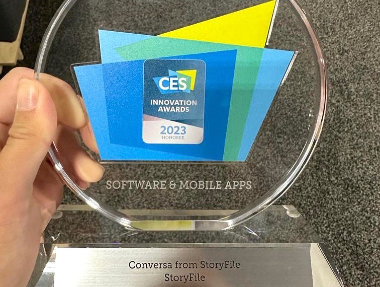 StoryFile's tweet image. We’re at #CES2023 having a blast talking to @WilliamShatner’s #storyfile with some incredible people over here. Come join us at booth #60455! 
#ConversationalVideo #ConversationalAI #Innovation #NewTech #Startup #CES #AI