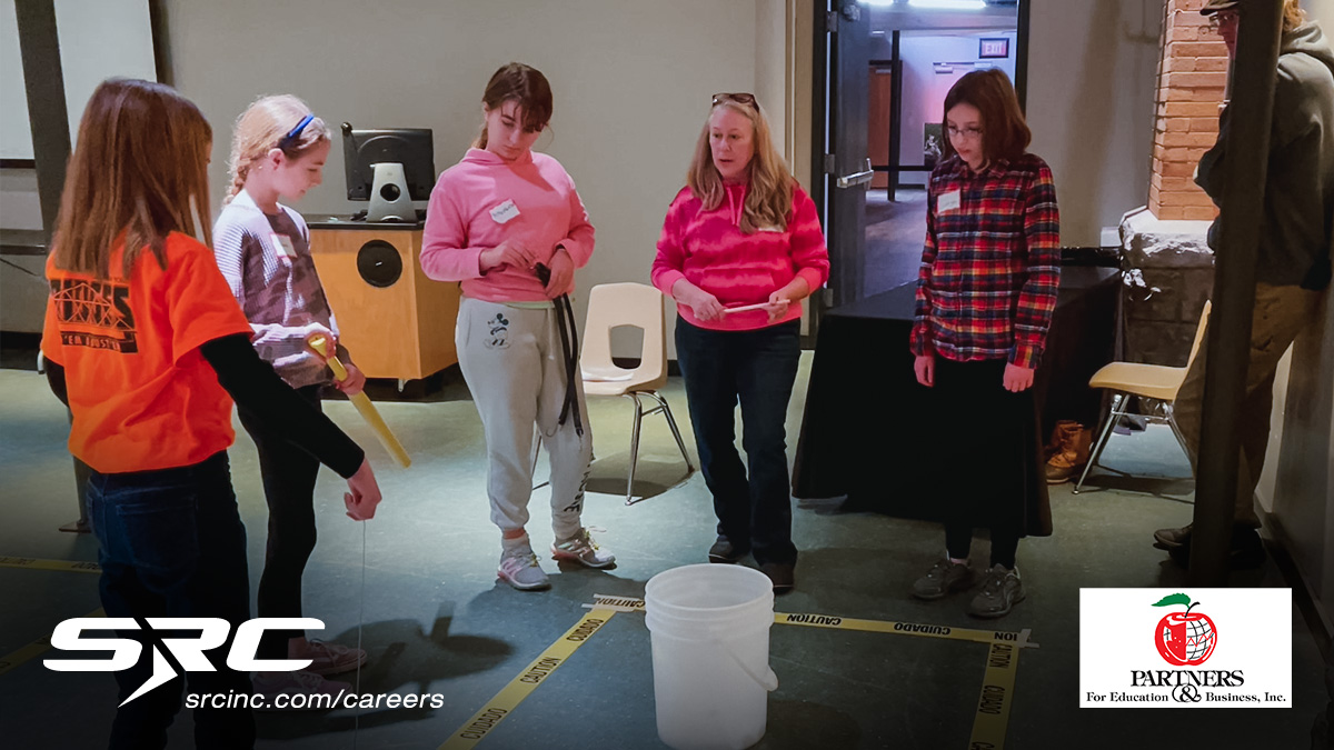 SRCdefense's tweet photo. SRC partnered with @MACNY_MfgAssoc for an event at the @MOSTSyracuse called #FutureWomeninSTEM. Our engineers led the #girls through hands-on engineering & science activities, shared what got them interested in #STEM & talked about what it’s like to have a career in a STEM field. https://t.co/n53Pttd2pI