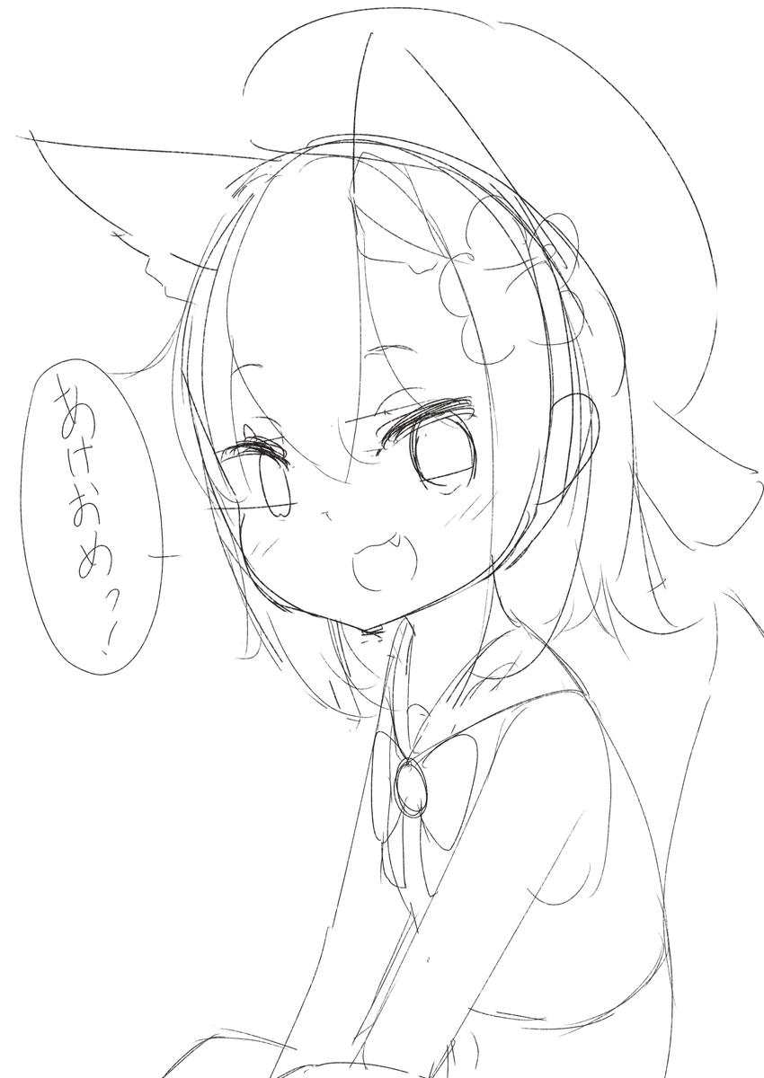 ラフ描いてる 