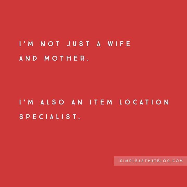 VickiaDSN's tweet photo. Anyone else actually ever added this to their CV?

“Item location specialist” 🤣🤣🤣

#mumlife #wife #neveradayoff https://t.co/2bEbeOHVgh