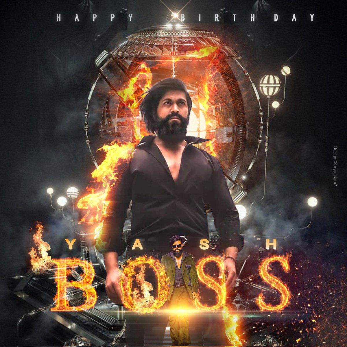 KGF10THEFINAL's tweet photo. Happy Birthday man behind unimaginable vision of Indian cinema 😍🥳🥳 @TheNameIsYash 
#YashBOSS #Yash #HBDYashBoss https://t.co/1L5qXb13RE