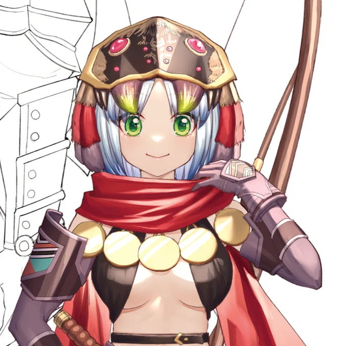 長らくお待たせしているご依頼絵を描いているムラのある筆と仲良くなりたくて試行錯誤しているけどなんかもっさりしちゃう気がする難しい 
