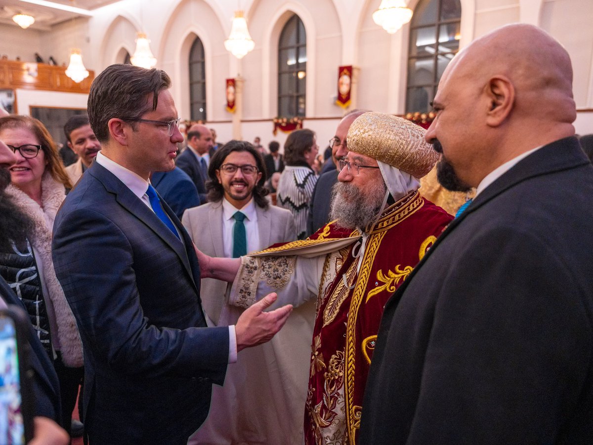PierrePoilievre's tweet photo. Spent Christmas Eve last night with Orthodox Christians at multiple services in the GTA as they gathered to rejoice and celebrate the nativity of Jesus.

Merry Christmas to all Ukrainian, Orthodox, and Coptic Christians celebrating today! https://t.co/vxHC3ZL3ez