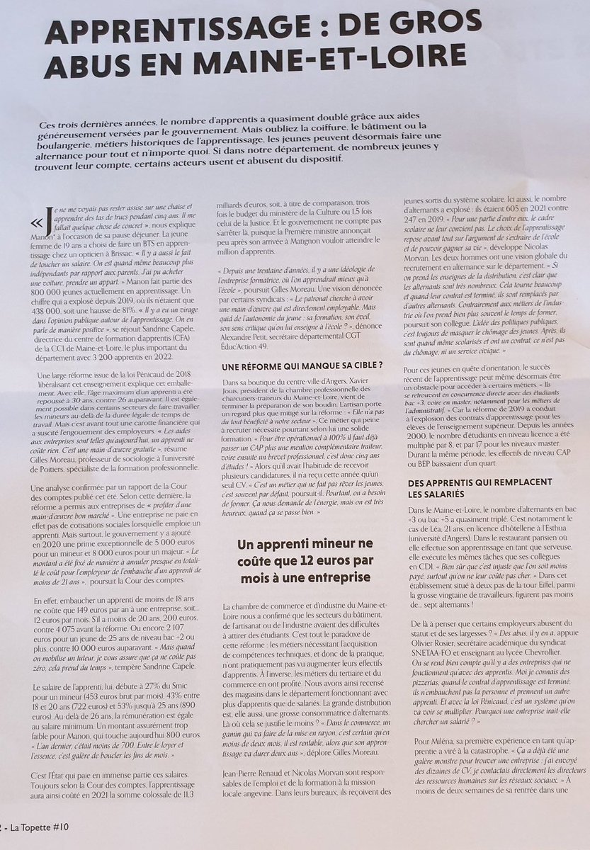 berenyce76's tweet photo. En 2021 l’#apprentissage a coûté à l’État la somme colossale de 11,3 milliards d’euros, soit 1,5 fois le budget de la Justice !
Non seulement les entreprises profitent d'une main-d'œuvre gratuite mais elles jettent les alternants au bout des 2 ans pour en reprendre de nouveaux.
> https://t.co/5a6lKJXn4U