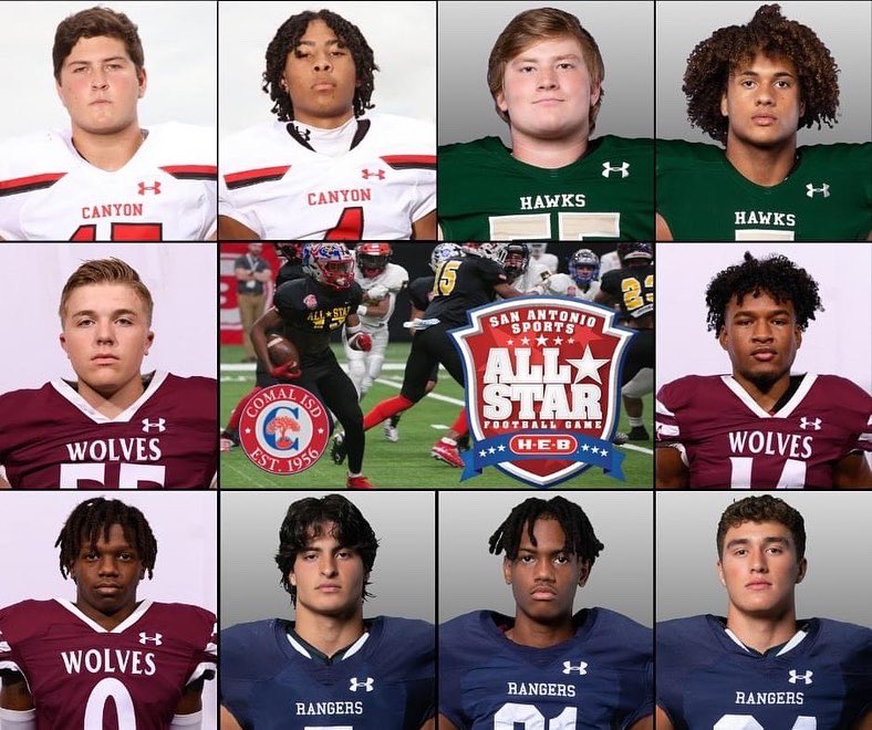 cisdnews's tweet photo. Good Luck to Comal ISD athletes participating in the San Antonio Sports All Star Football Game and All American Army Bowl Game today! #TeamComal #Comalisdathletics #Comalisd https://t.co/7S6JU137B8