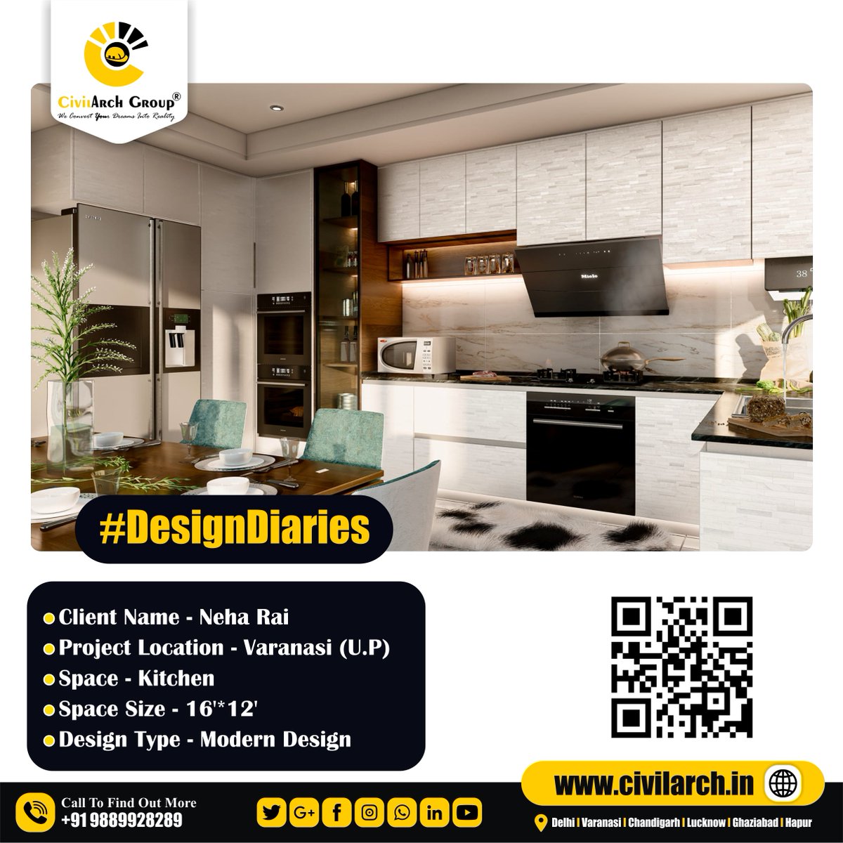 CivilArchgroup's tweet photo. Kitchen Design by Civilarch Group
Client: Miss. Neha Rai
Location: Varanasi (UP)
We 𝐂𝐢𝐯𝐢𝐥𝐚𝐫𝐜𝐡 𝐆𝐫𝐨𝐮𝐩 provide one stop solution to all Interior Design related work. Remember us for great and affordable Interior Design of Corporate Offices, Residences, 
#Civilarch https://t.co/5EGg7oA8mH