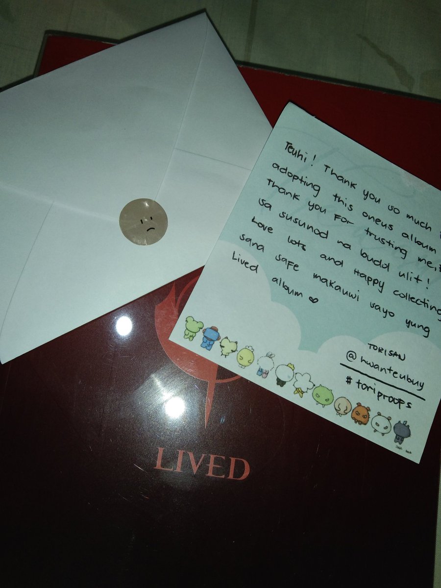 ezaroku's tweet photo. 📑 #toeli
ー #toriproofs @hwanteubuy 
thank u for letting me adopt your lived album! good service as always <3 sa susunod na budol ulit! https://t.co/GujhXfKrdA