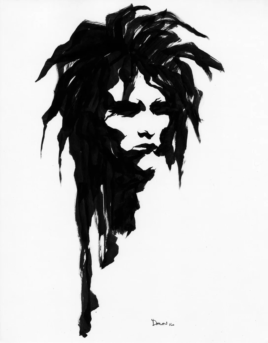 ColleenDoran's tweet photo. Brush and ink. Sandman. #sandman #brushandink #neilgaiman #dccomics https://t.co/jcMOvec444