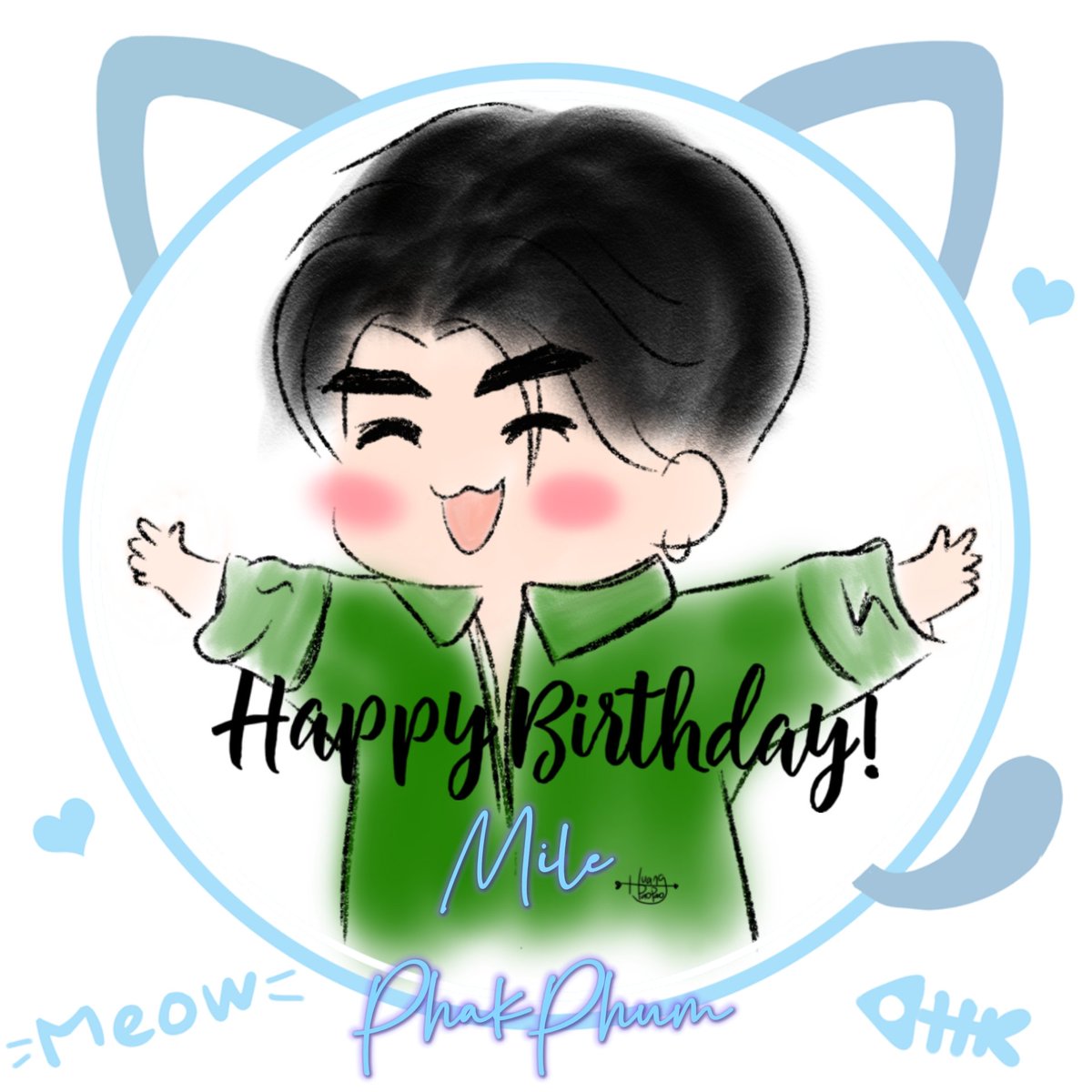 Happy belated birthday <a href="/milephakphum/">mile phakphum</a> 🎂🎸💚 be happy n healthy always 🤗
#HappysMileday2023 #MilePhakphum #MileApo2023BDParty #GreenyRose #MileApo