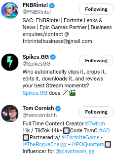 Exodus8657's tweet photo. @FNBRintel @SpikesGG @tomcornishh done! good luck everyone https://t.co/yc9s5g2n6w