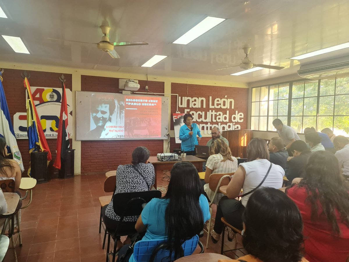 UVMarcosSomarri's tweet photo. Hoy 7 de enero iniciamos el Año Nuevo 🪅 recordando Pablo Úbeda guerrillero nicaragüense. 

Rigoberto Cruz fue miembro fundador del FSLN 🖤♥️

La UV Marcos Somarriba siempre fieles cumpliendo con nuestro labor 

#2023JuntosVamosAdelante 
#LeónRevolución @siproesunanleon https://t.co/qDuiBjPxue
