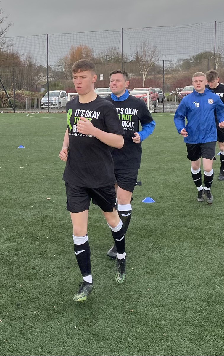 eglinton_fc's tweet photo. Prior to today’s match, the squad have warmed up in shirts to support team mate William Watson who sadly lost a friend over the festive period

❤️It’s okay to not be okay❤️ https://t.co/wzlTNsd6a6