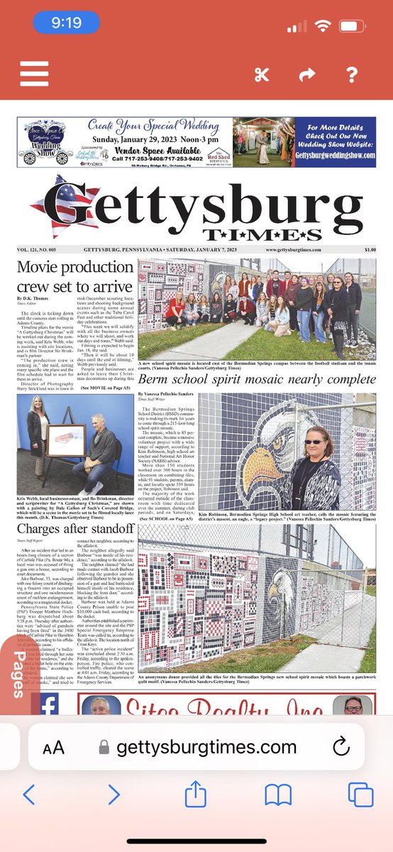 BermudianArt's tweet photo. Thank you @Gburg_Times for the great coverage about our school mosaic! #BSHSNAHS #Bermpride #WEareBermudian https://t.co/1YfVfA63b6