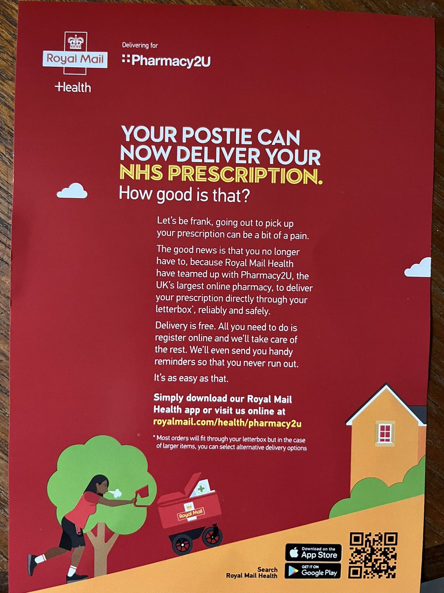 I waited 2 weeks in December for my birthday card from my sister to be delivered (First class) and 17 days for my partner’s Christmas present. Don’t think I could wait that long for a prescription that I needed or was relying on…<a href="/RoyalMail/">Royal Mail</a> <a href="/Pharmacy2U/">Pharmacy2U</a>