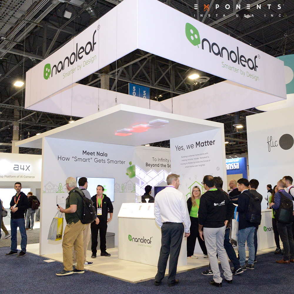 ExponentsUS's tweet photo. Some more from day 3!
Experience the magic of our booths, packed with eager audiences at #ces2023. We had a blast creating these spaces for @nanoleaf @rti_software, &amp; #CookingPal
#lasvegas #ceslasvegas #lasvegas2023 #cestradeshow #tradeshows #cesshow2023 #exponents #teamexponents https://t.co/BBRHp7WxpL