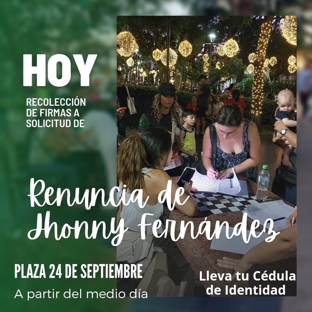 twittterologo's tweet photo. Firmas hoy sábado desde el medio día hasta las 8 de la noche. #FueraTongo nos vemos ahí. 💚
#SantaCruz https://t.co/Cjd20jWBV7