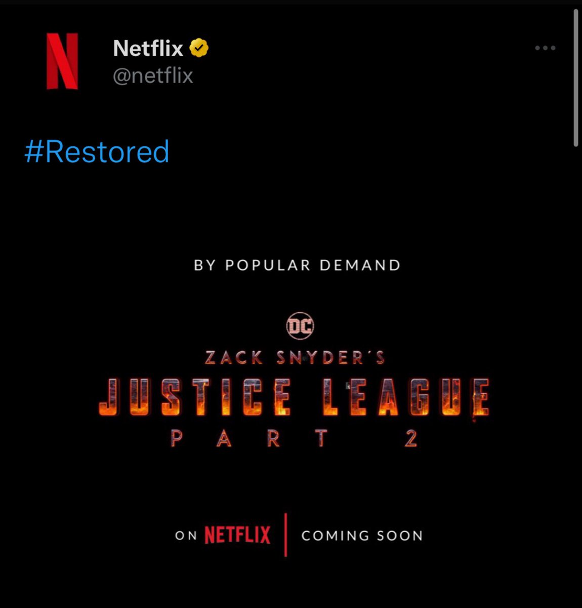 THE__SUP3RMAN's tweet photo. Just imagine if this truly happens. 

@netflix , want to give us the best year/decade of our lives?

Then you know what to do.

#RestoreTheSnyderVerse #SellZSJLtoNetflix #SellSnyderVerseToNetflix #bringbackzacksnyder #ZackSnydersJusticeLeague #ZackSnyder @RetweetDc @ZackSnyder https://t.co/khsKYVCaVL
