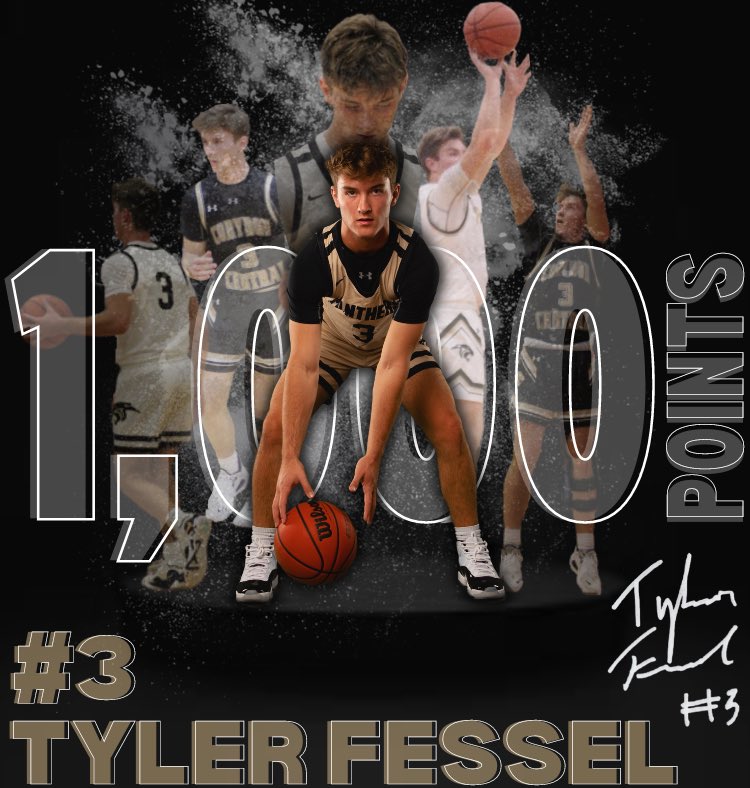 After last night’s 25 point performance, we are excited to share that Tyler Fessel has officially joined the 1,000 point club for Corydon Central Basketball! 🏀

Tyler, we are very proud of your accomplishments and are excited to finish your senior season strong. Great job #3!