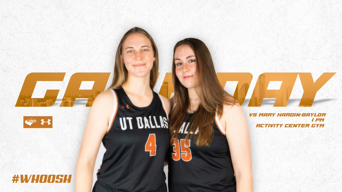 UTDCOMETSPORTS's tweet photo. Big-time showdown for the @UTDallas_WBB team this afternoon when Mary Hardin-Baylor comes to the Activity Center. And, don't miss K9'S IN FLIGHT at halftime! If you're still enjoying on holiday, tune in LIVE 🖥️ at https://t.co/V8lLekJkqM to follow all the action. #WHOOSH https://t.co/QzE1nLxDxt