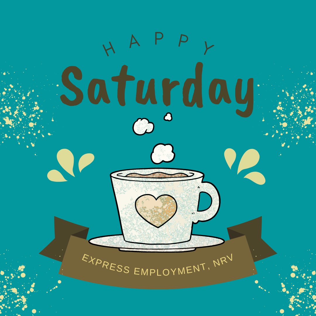What are your Saturday plans?! Let us know.😊 #expressemployment #newrivervalley #alwayshiring