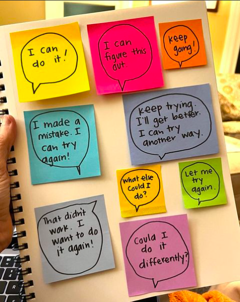 "I am finding that I need to teach more into POSITIVE self-talk. Kids need to know that making a mistake is part of the learning process and that they can do it! Practice makes better."

(📸 via teachertipsandtales on IG) #TeacherHeart