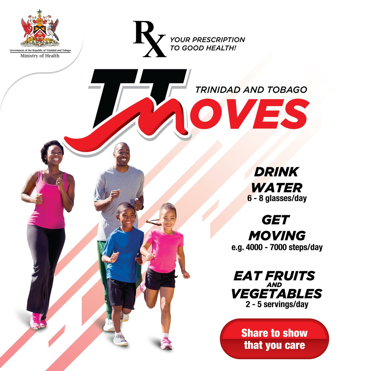 MOH_TT's tweet photo. 30 minutes of #exercise a day can improve your health! Exercise can be simple, free and done in the comfort of your own home. 

Get Moving! 

#TTMoves #ShapeUpSaturday https://t.co/0vtt4tAjpe