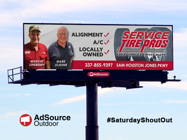 AdSourceOutdoor's tweet image. #SaturdayShoutout from Adsource Outdoor to Service Tire Pros
They are a locally-owned tire and automobile repair facility. They strive to provide fair pricing and honest repair recommendations!

*
*
*
#LakeCharles #Louisiana #local #SWLA #mossbluff #carrepair #car #repair #tire