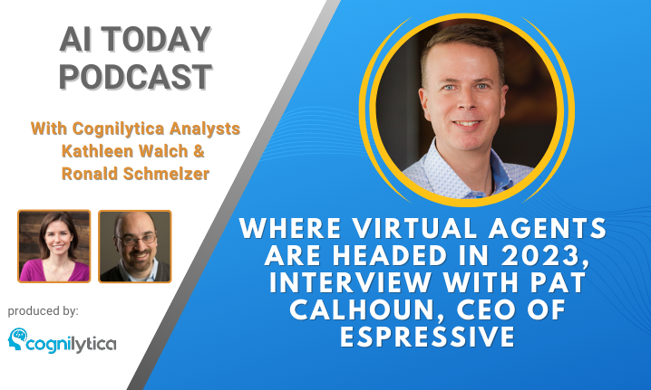 Megala_Y's tweet photo. In this @Cognilytica #AIToday #podcast 'Where Virtual Agents are headed in 2023’ hosts @rschmelzer &amp; @kath0134 interview @calhoun_pat, CEO of @Espressive_AI and ask where he thinks #virtualagents are headed in 2023. Full episode: https://t.co/WfUv4qOWtE
#ML #NLP #automate #AI https://t.co/zRqZs4lnTL