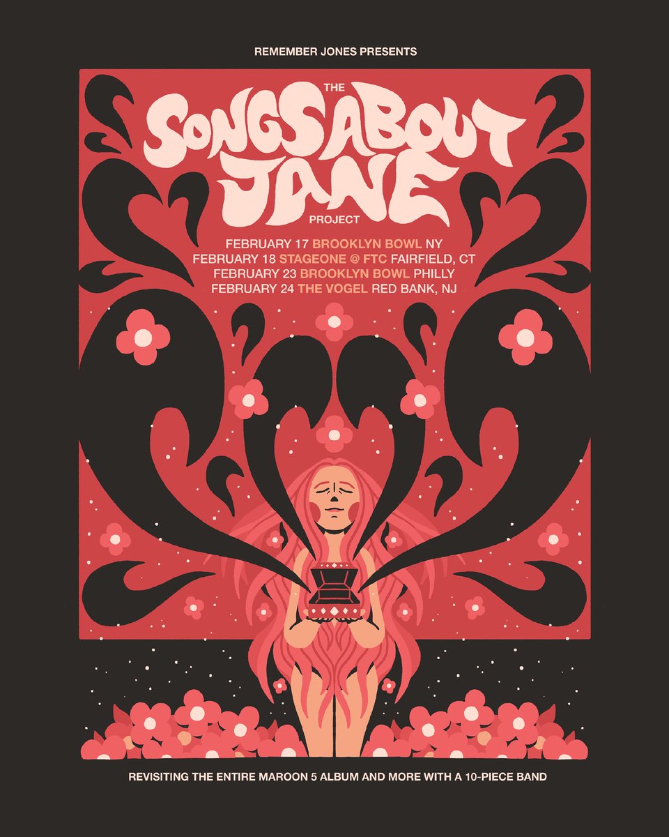 christianarnder's tweet image. Poster and type design for @remember_jones and the upcoming Songs About Jane project! Poster inspired by the original album artwork 💥