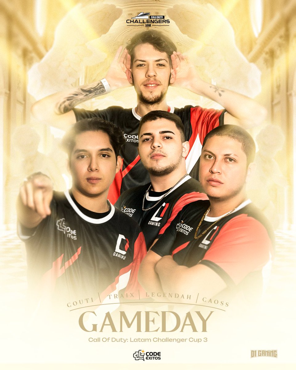 Hoy es día de comenzar el camino hacia el tercer título de nuestro equipo 🏆 🏆🏆

<a href="/CoutiSZN/">Couti</a> 
@BabyCaoss 
<a href="/traaixx/">Heretics Traix</a> 
<a href="/aLLegendah/">Legendah</a> 

Coach: <a href="/_Pajson/">Paj 🇭🇷</a> 

Vamos el Tri! 🤫⚡️♥️🤍🖤

#WeAreD1 

Powered by <a href="/codexitos/">CODE Éxitos</a>