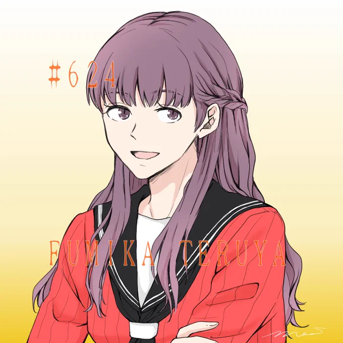 お題「照屋文香」#ワートリ版深夜の真剣お絵かき60分一本勝負髪下ろしてるのとても可愛かったから制服でも見てみたいー 