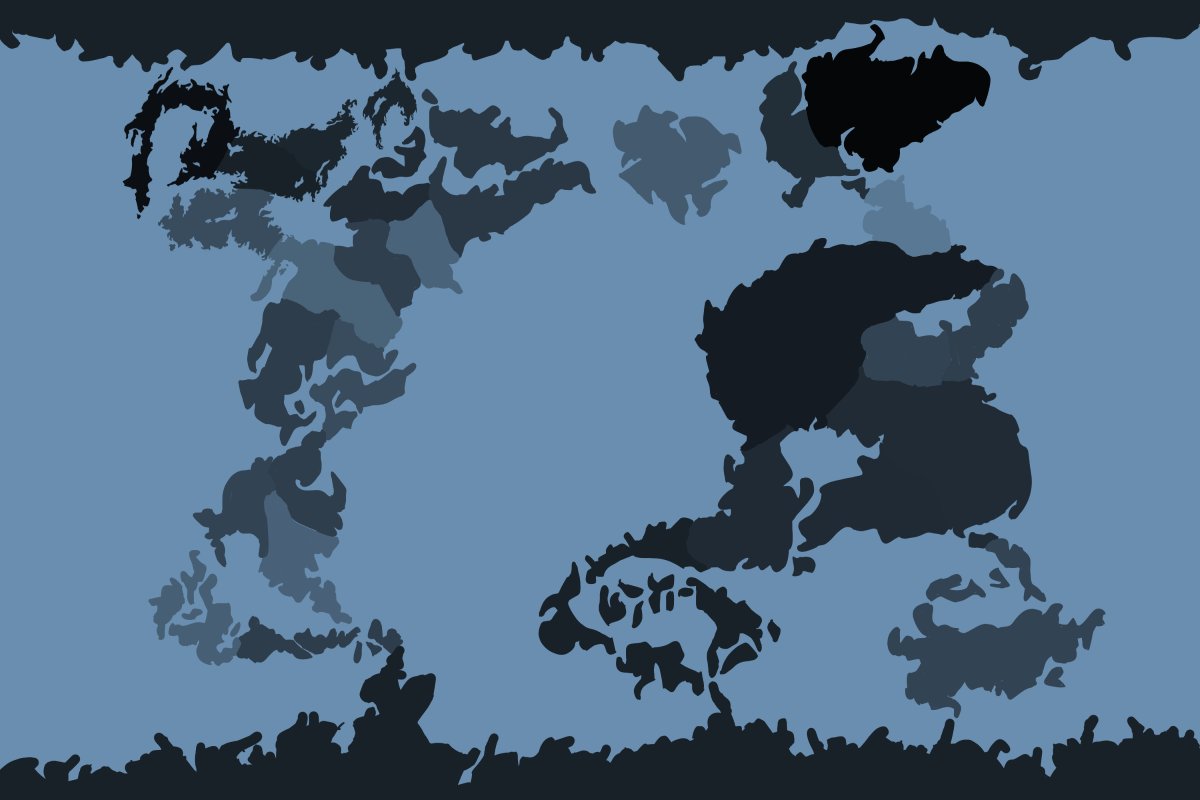 BungeonMaster's tweet photo. If I have the time and energy today, will do a stream! But until I know if I will, have the fantasy map I'm working on!
how it started...                 how it's going.... https://t.co/OfkNDdgqnN