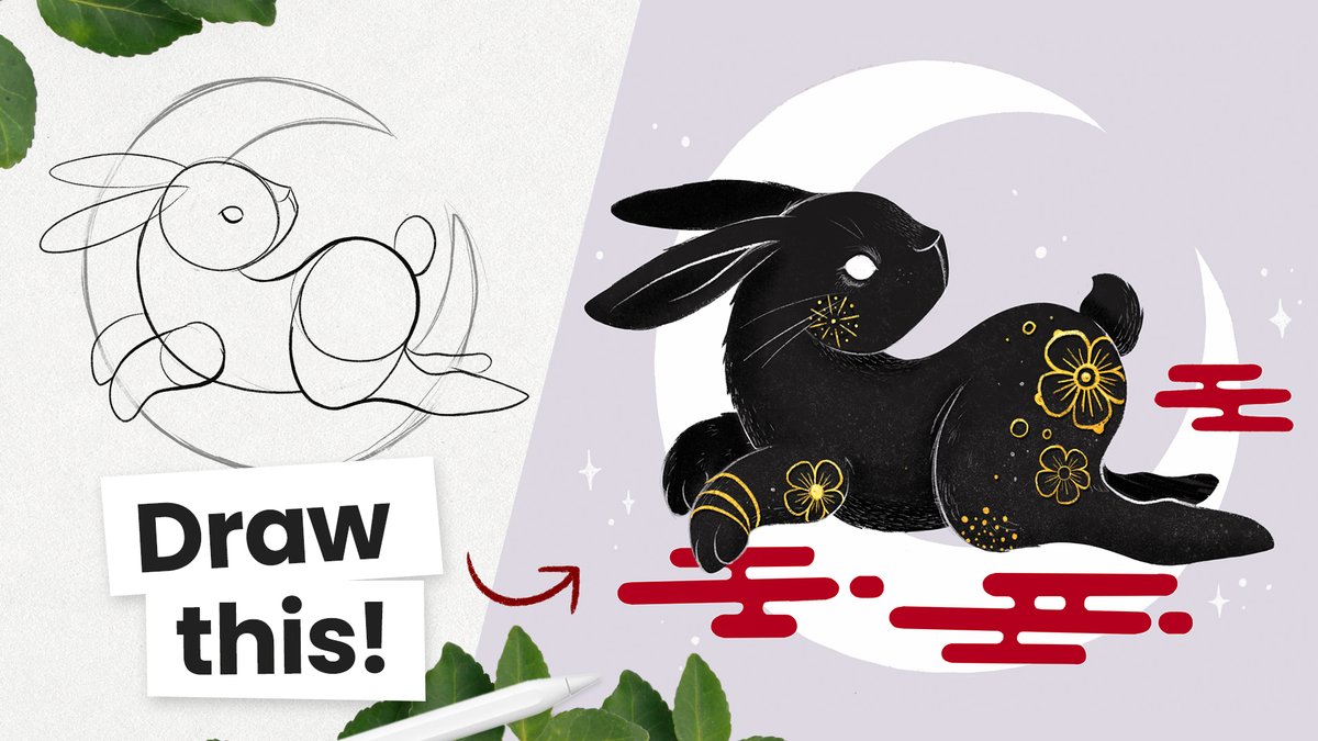 gvdesignstudio's tweet photo. New tutorial on YouTube! Let's draw a rabbit for Lunar New Year ✨ https://t.co/evPMtw0EBq
#digitalart #illustration https://t.co/ACFWUntdSU