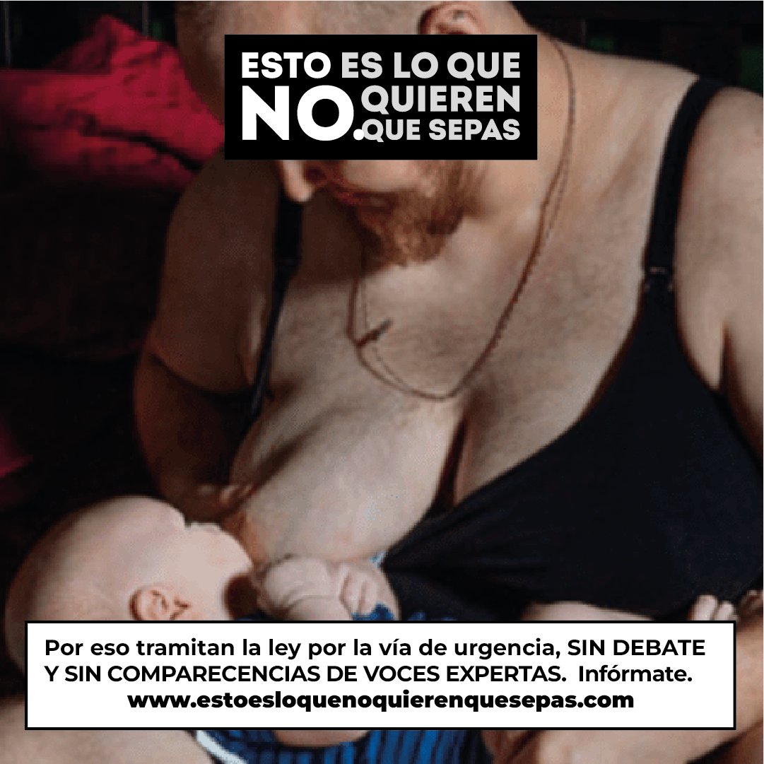 No quieren que sepas que el transgenerismo abandera una cruzada misógina para vender el embuste de que los varones pueden gestar y amamantar.
#EstoEsLoQueNoQuierenQueSepas 
Nosotras sabemos, tú lo sabes, que solo las mujeres gestan y amamantan.
estoesloquenoquierenquesepas.com