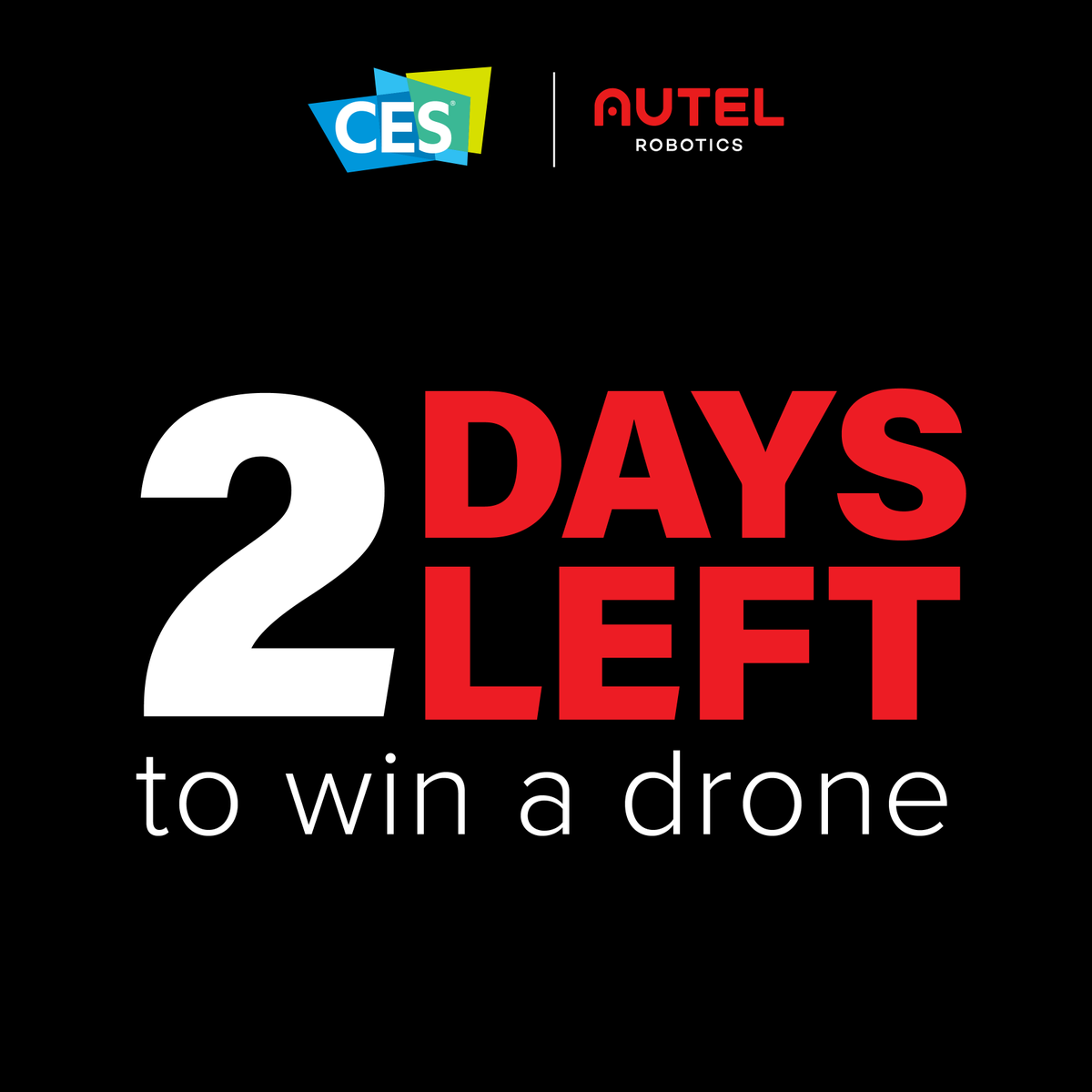 AutelRobotics's tweet photo. Ever wanted to try some of our drones? Well, here’s your chance!
Visit Autel's booth #18318 at CES and you could win a DRONE for free! Daily lucky draw & giveaway at 4pm.⏰⏰⏰
#AutelRobotics #CES2023 #AutelDrones https://t.co/pmSpSjD3Pl
