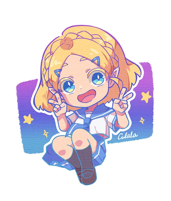 #Zelda  #zeldabreathofthewild #doodle #sailorsuit #セーラー服 #ゼルダの伝説 #ゼルダの伝説ブレスオブザワイルド #薩爾達傳說 