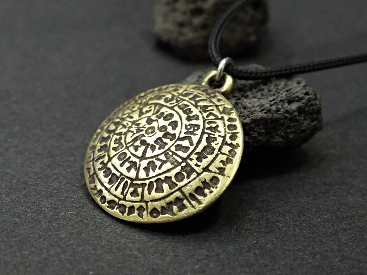 SpirosChronis's tweet photo. Phaistos disc curved necklace, Ancient greek jewelry, Greek mythology Greek jewellery disc necklace,Greek necklace Phaistos disk,Minoan disc #phaistosDisk #pendant #womengift #bronze #circle #infinity https://t.co/0hZTfphme1 https://t.co/bEkq21FlFq