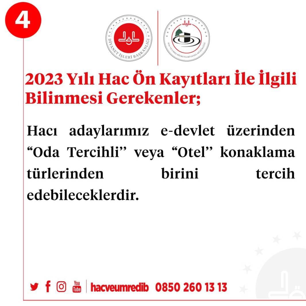 2023 #Hac ön kayıtlarıyla alakalı bilinmesi gerekenler… 4️⃣