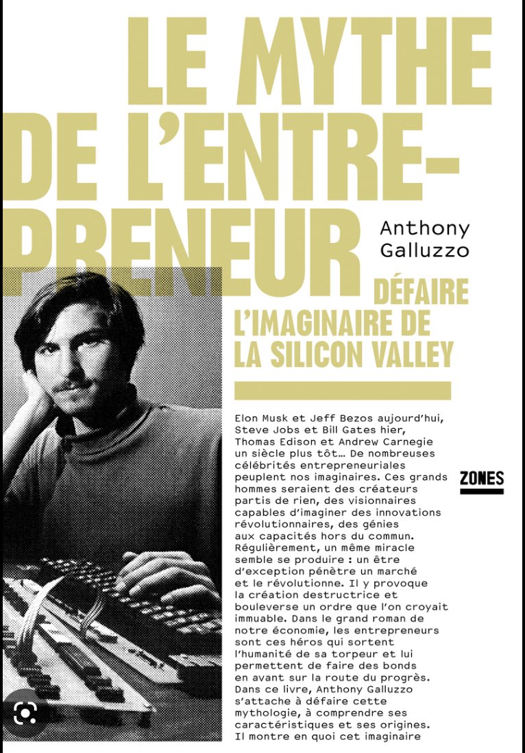 De la vision prophétique dans un garage à la volonté indomptable en passant par la fêlure originelle c’est le mythe de l’entrepreneur de la #SiliconValley Merci à Anthony Galluzo pour cet entretien passionnant qui offre une contre histoire de #SteveJobs. À 17h sur <a href="/franceculture/">France Culture</a>