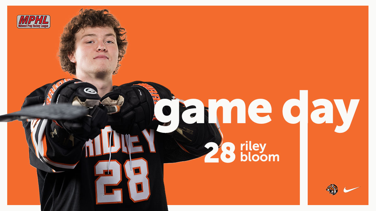 Prep Boys GAME DAY‼️

🆚 Lake Forest Academy
🕟 1:30pm
📍Tiger Arena 
💻rcevents.gameonstream.com

<a href="/RidleyAthletics/">Ridley Athletics</a> | @theMPHL
