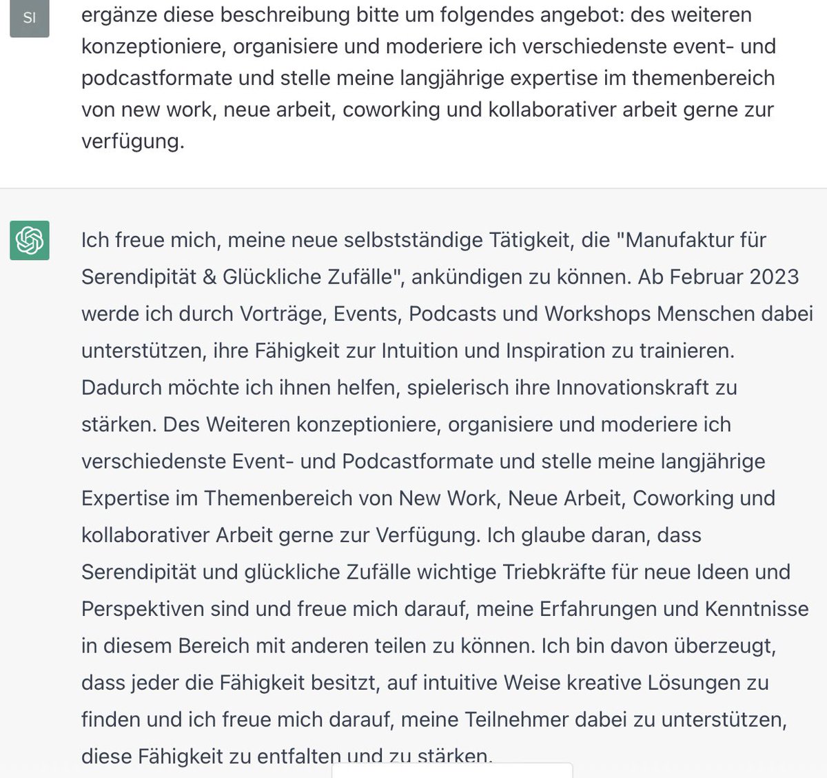 2023 &amp; Roggi 3.0 in the making…
Manufaktur für Serendipität &amp; glückliche Zufälle 
#intuition #inspiration #innovation #serendipity #connectingthedots